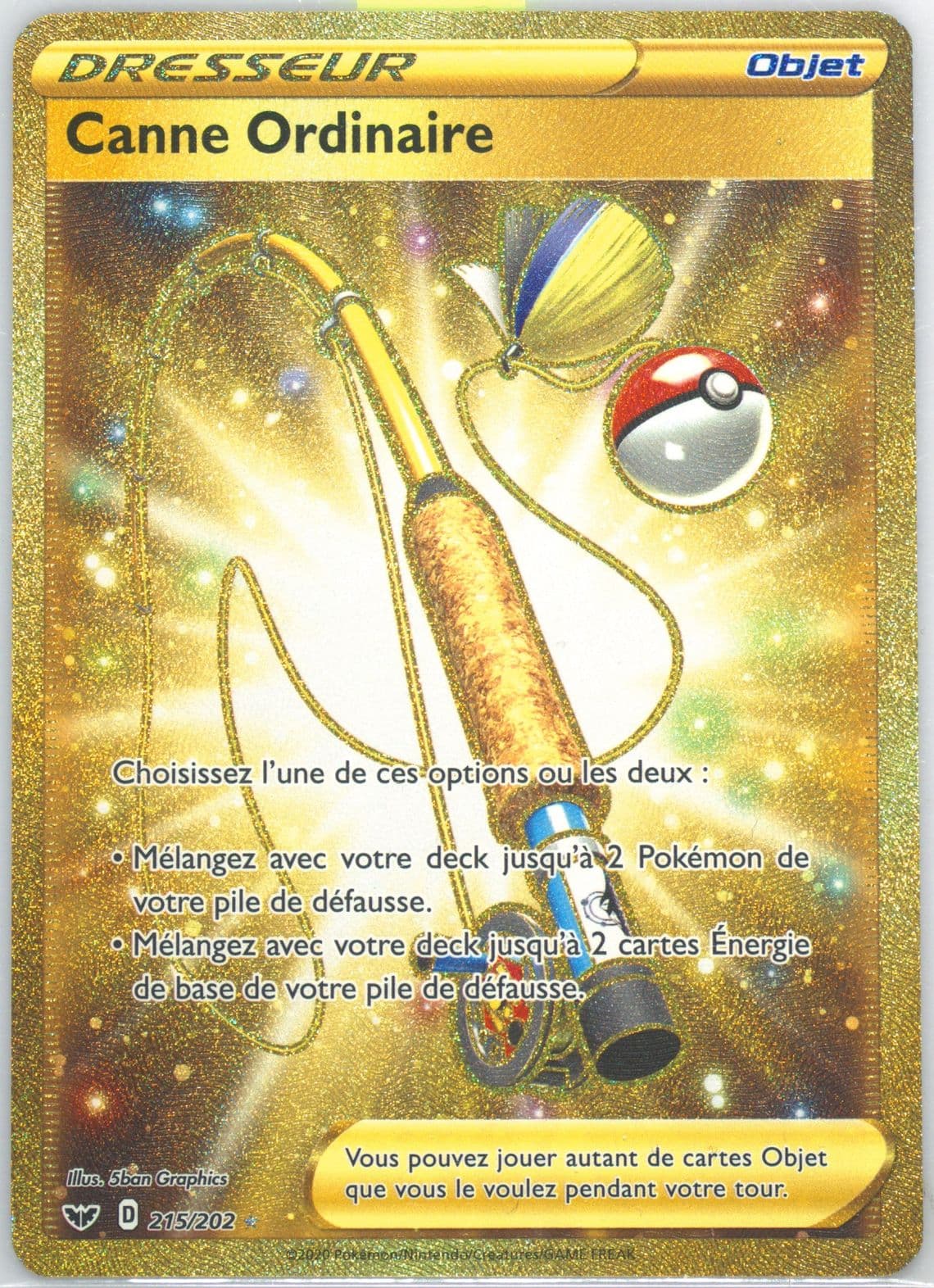 Full Art/Canne Ordinaire French-Secret (215) 2020 Pokemon Sword & Shield