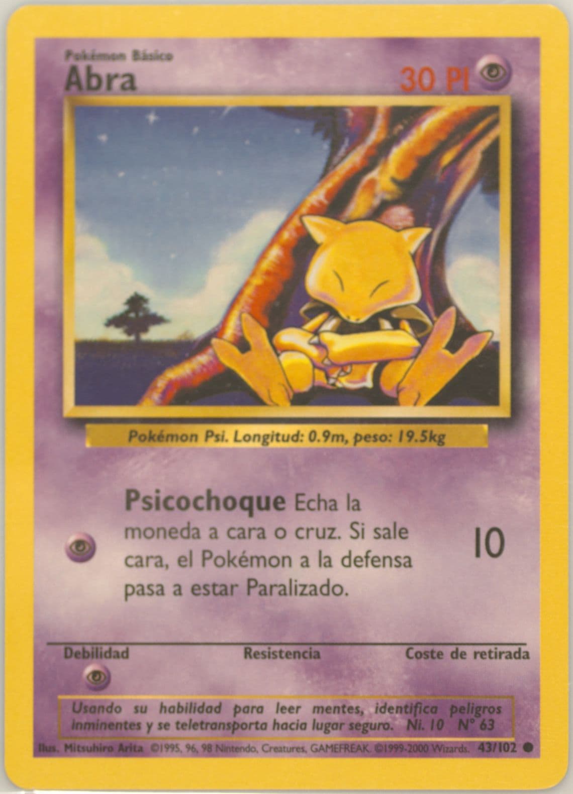 Abra (43) 1999 Pokemon Spanish
