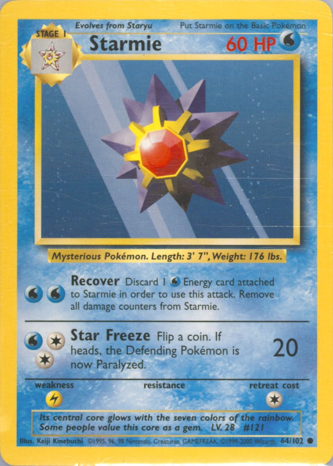 Starmie Base Set 1999-2000 (64) 1999 Pokemon Game