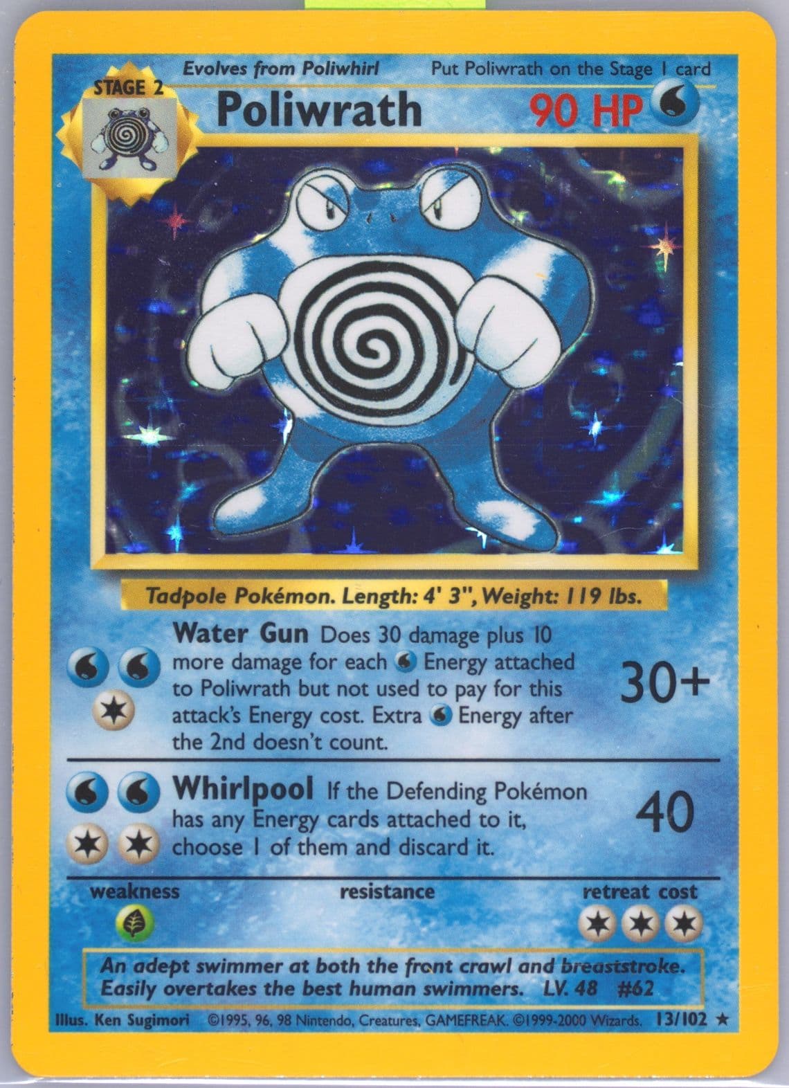 Poliwrath-Holo Base Set 1999-2000 (13) 1999 Pokemon Game
