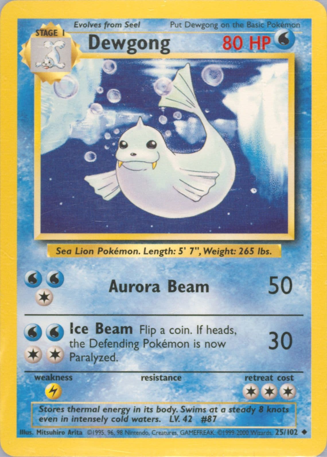 Dewgong Base Set 1999-2000 (25) 1999 Pokemon Game