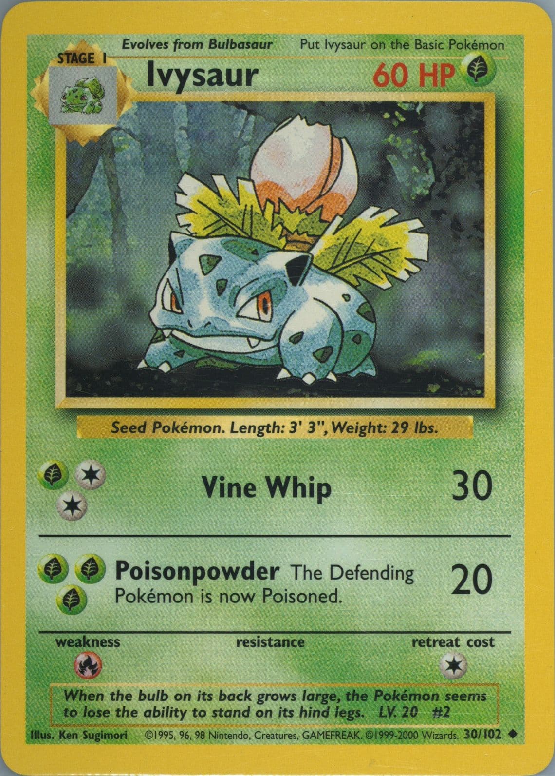 Ivysaur Base Set 1999-2000 (30) 1999 Pokemon Game