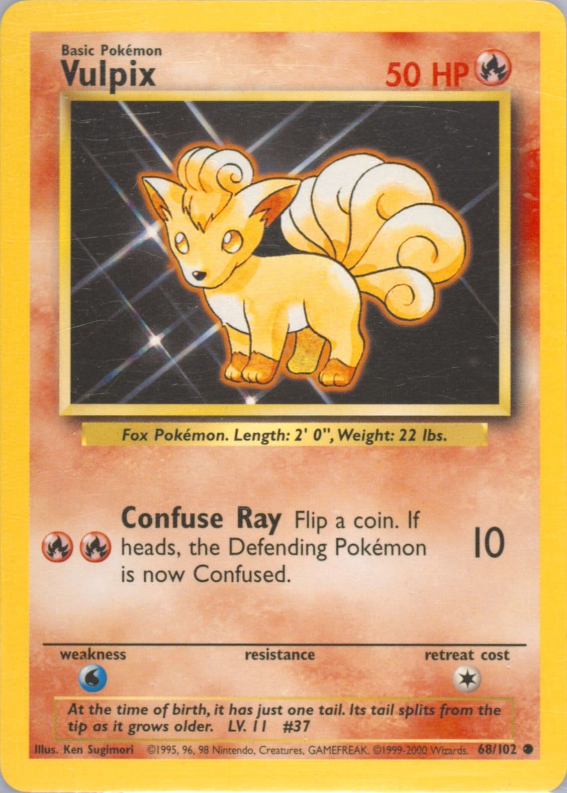 Vulpix Base Set 1999-2000 (68) 1999 Pokemon Game