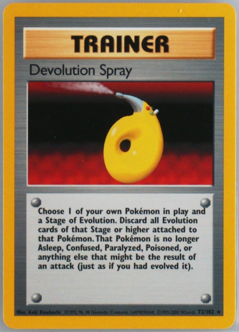 Devolution Spray Base Set 1999-2000 (72) 1999 Pokemon Game