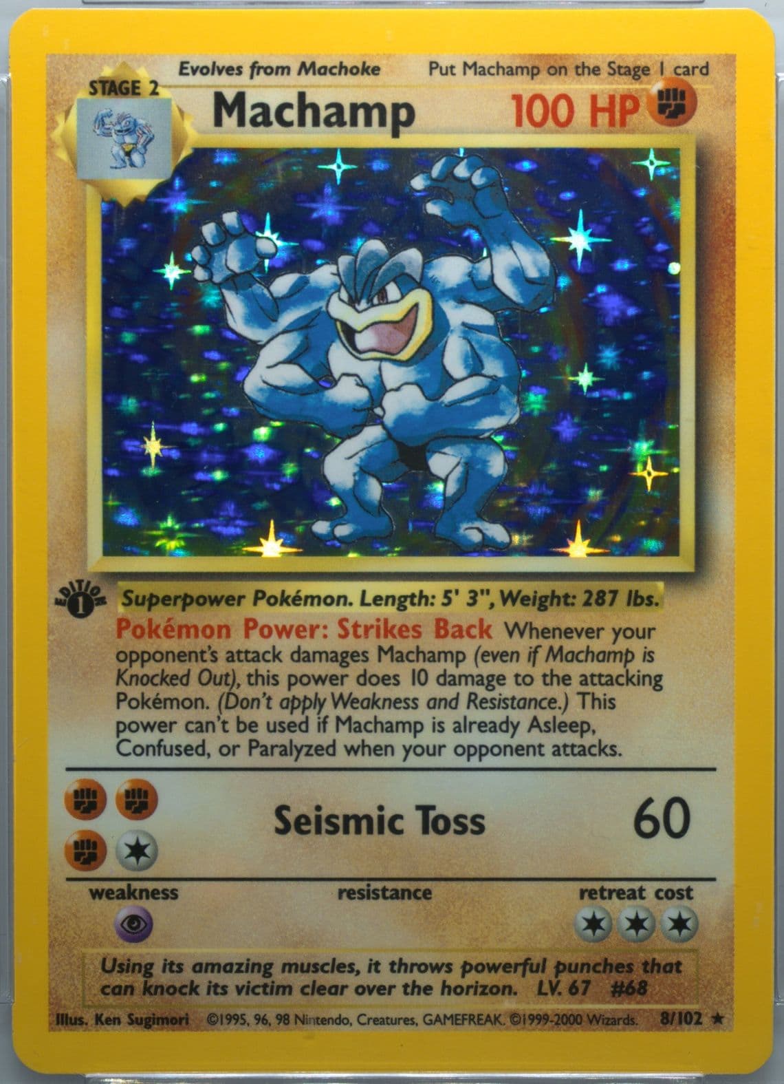 Machamp-Holo 1st Edition-Base Set 1999-2000 (8) 1999 Pokemon Game