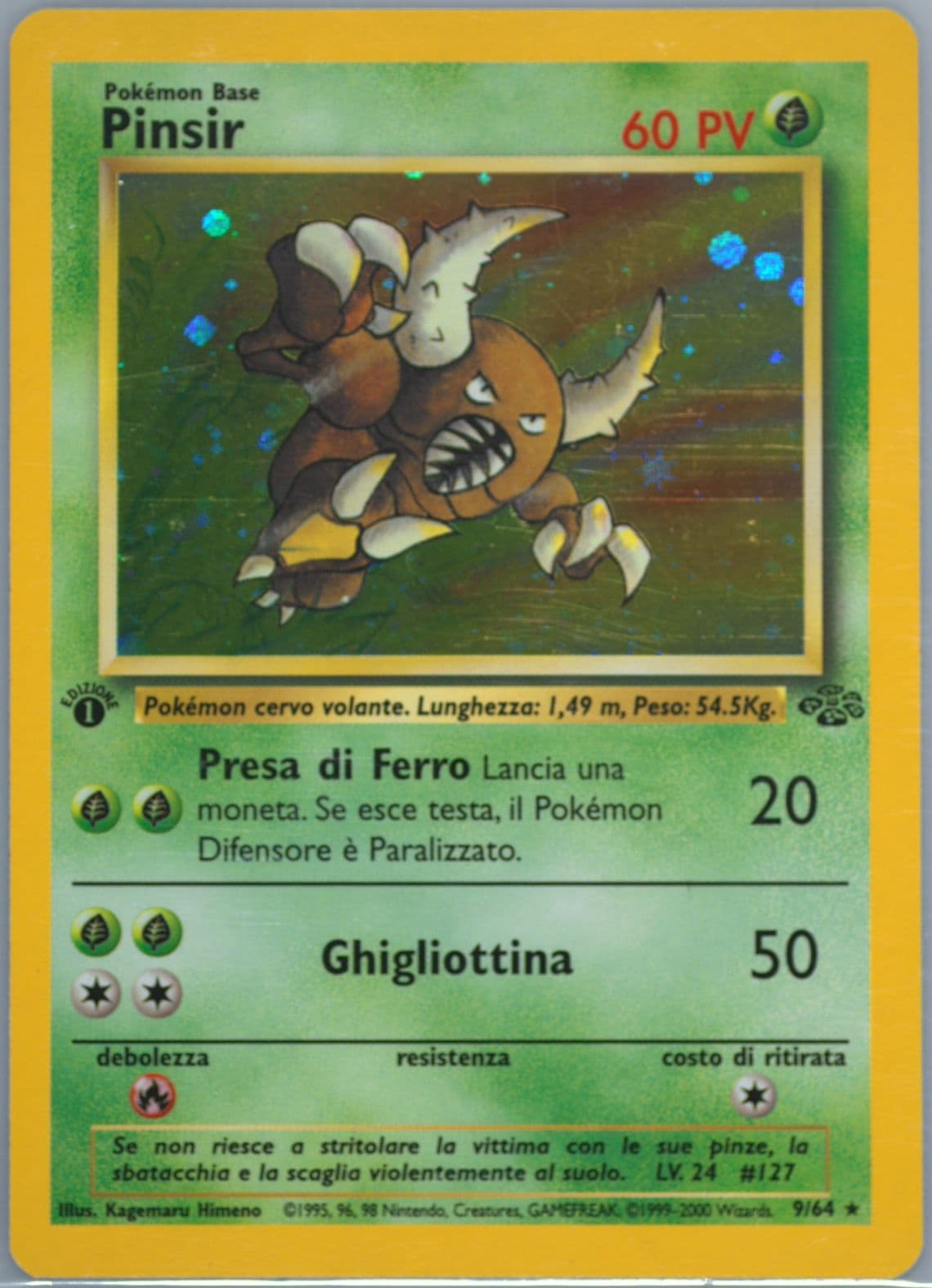 Pinsir-Holo 1st Edition (9) 2000 Pokemon Italian Jungle