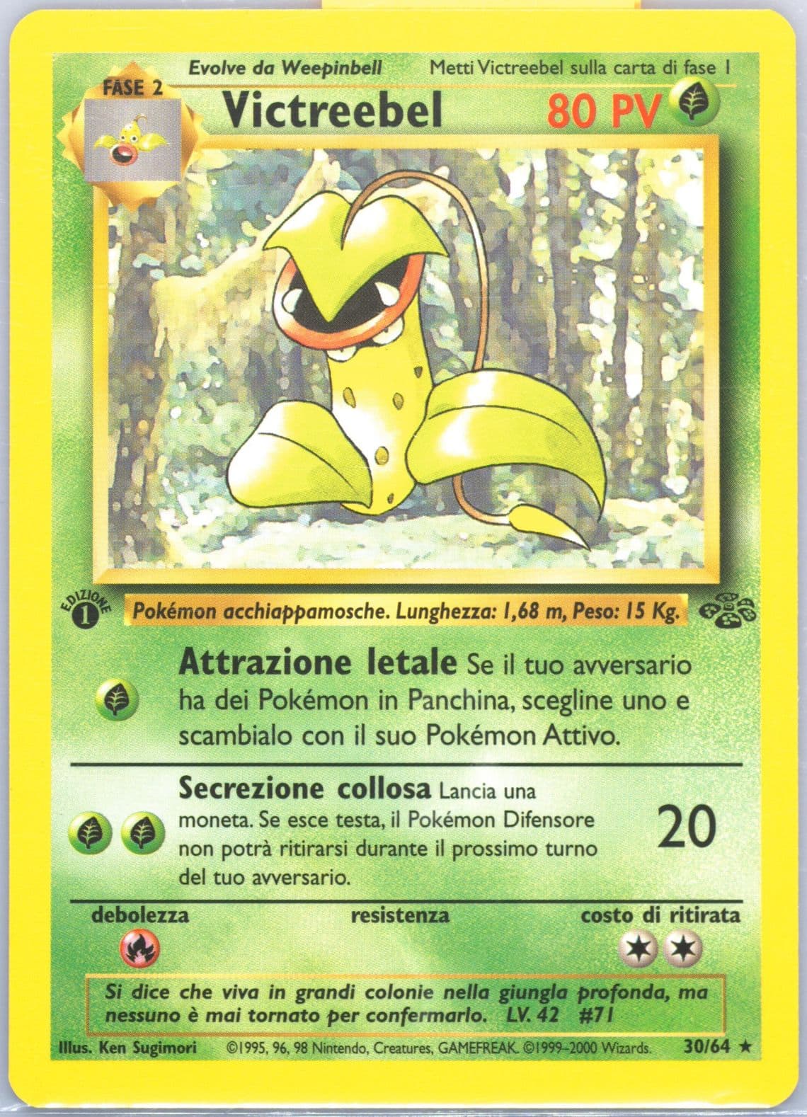 Victreebel 1st Edition (30) 2000 Pokemon Italian Jungle