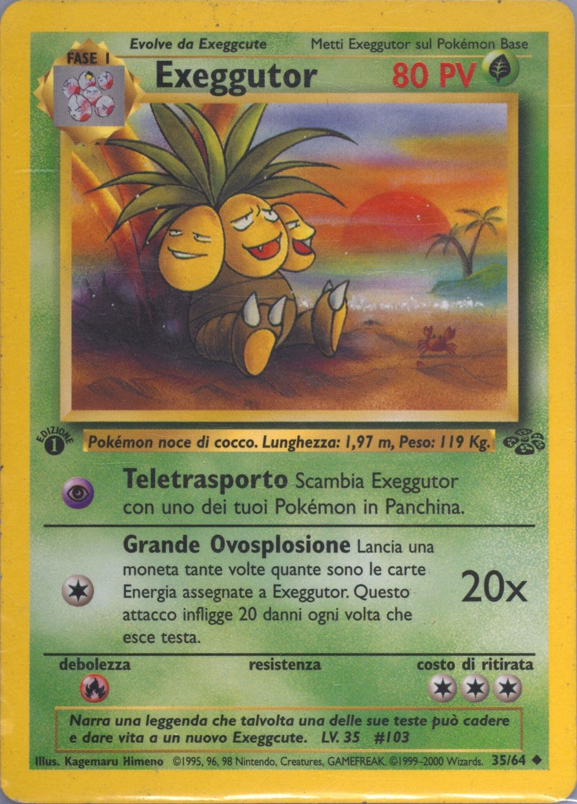 Exeggutor 1st Edition (35) 2000 Pokemon Italian Jungle