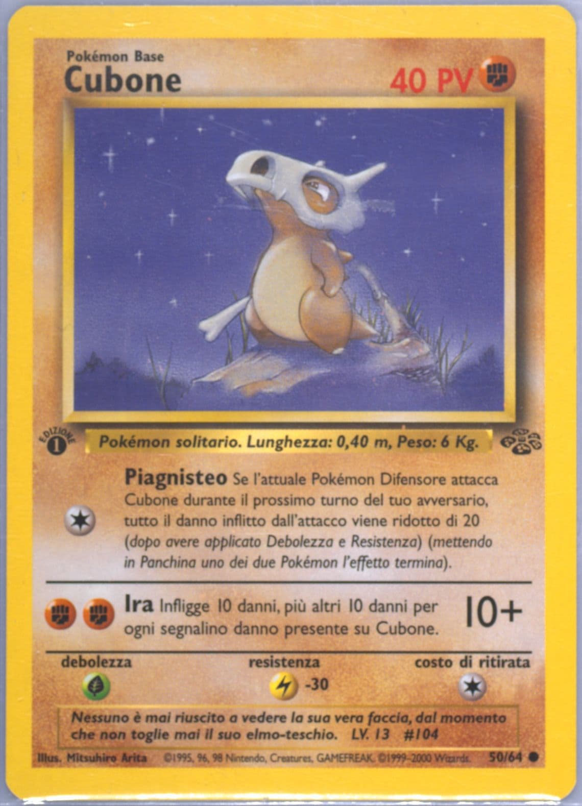 Cubone 1st Edition (50) 2000 Pokemon Italian Jungle
