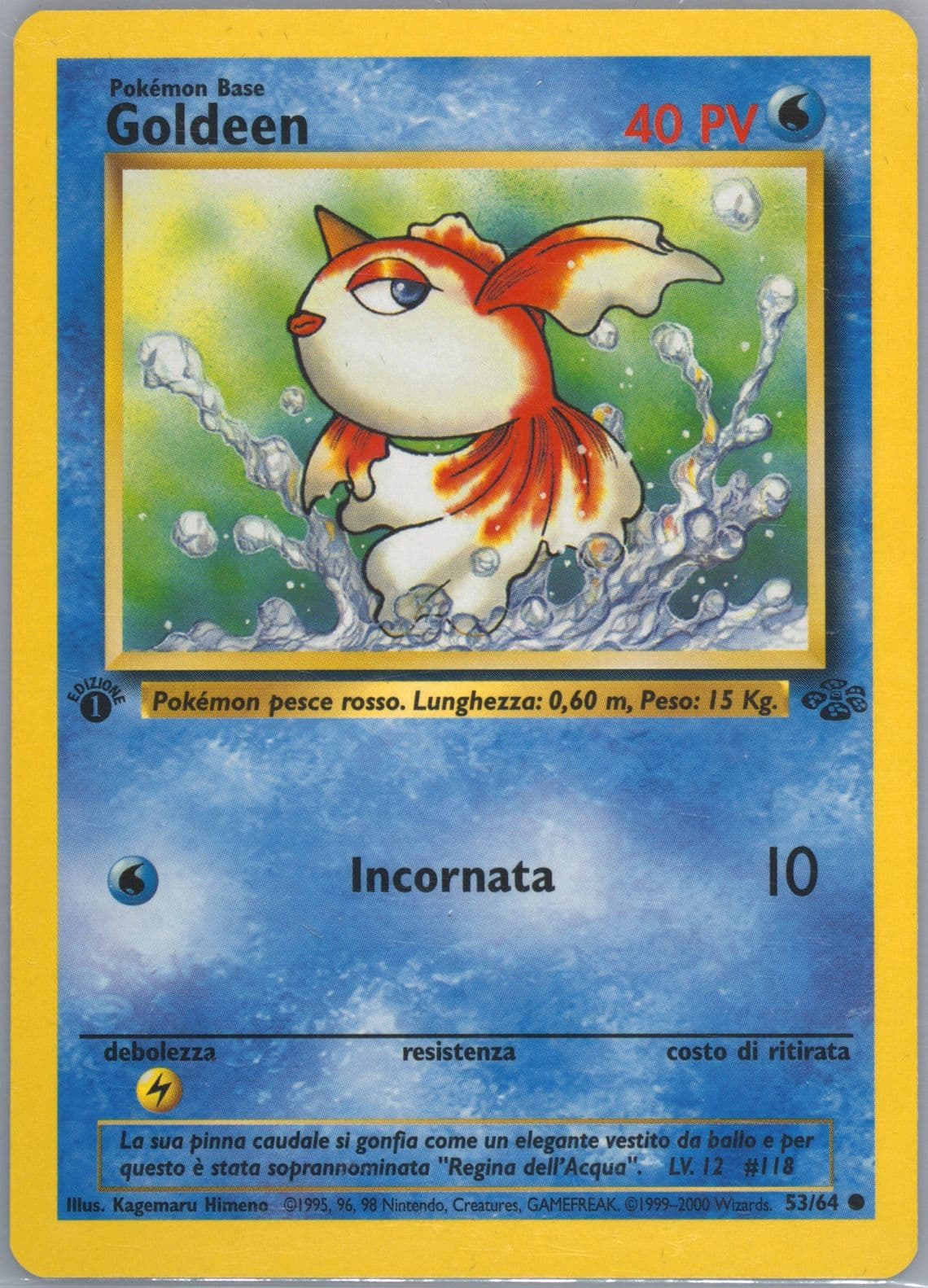 Goldeen 1st Edition (53) 2000 Pokemon Italian Jungle