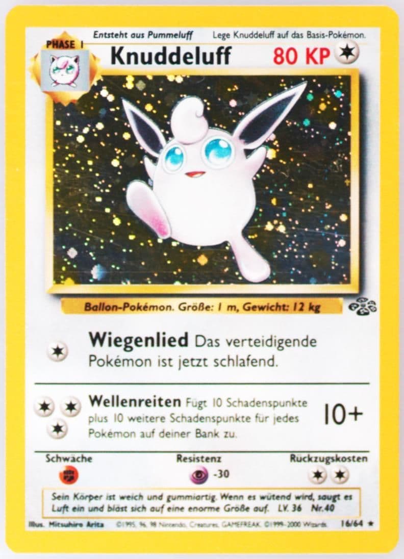 Knuddeluff-Holo (16) 2000 Pokemon German Jungle