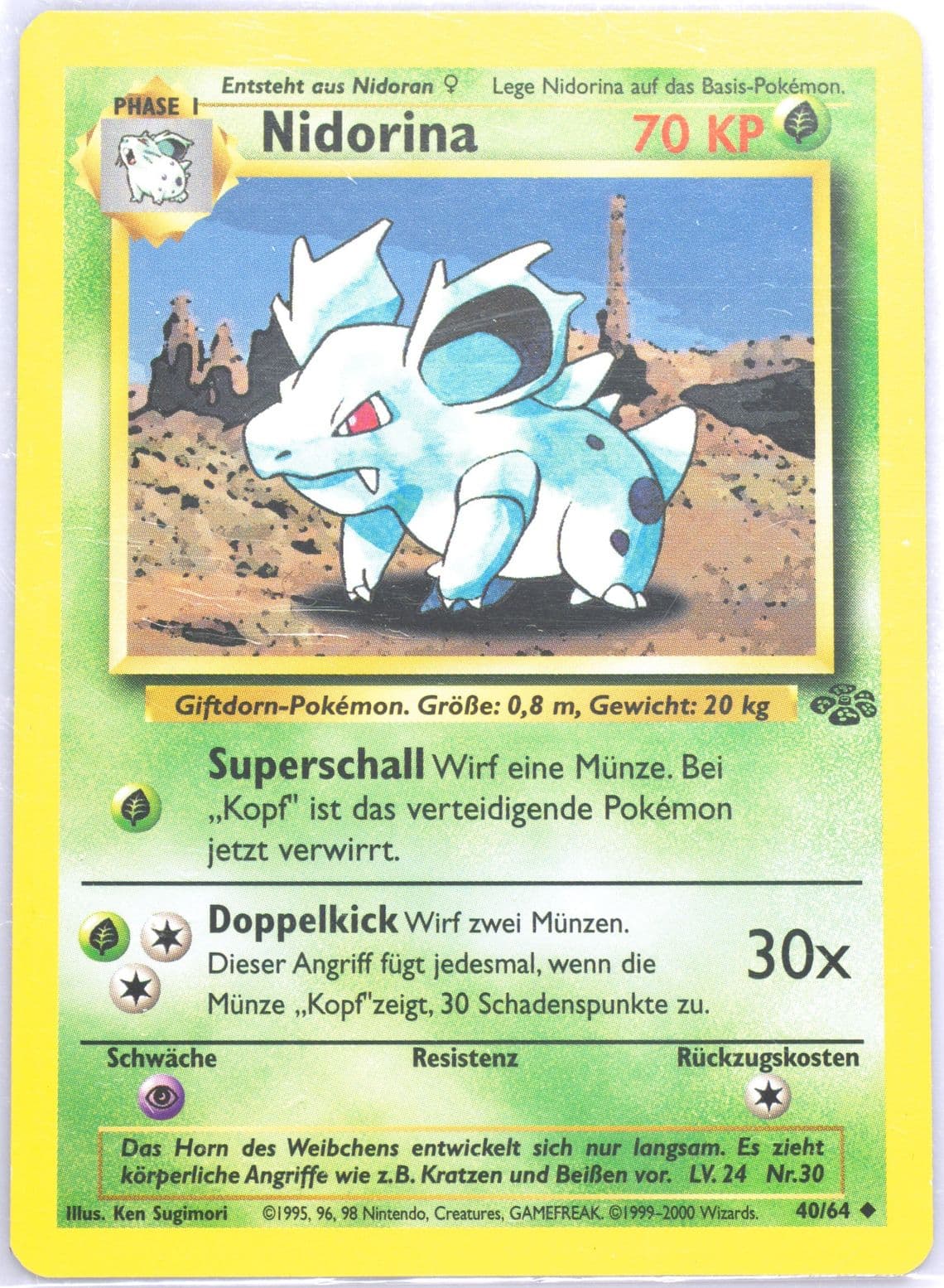 Nidorina (40) 2000 Pokemon German Jungle