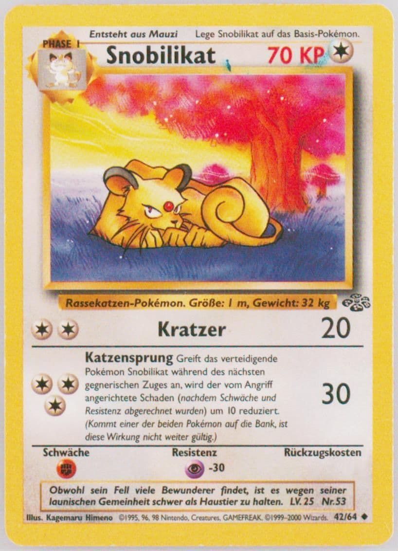 Snobilikat (42) 2000 Pokemon German Jungle