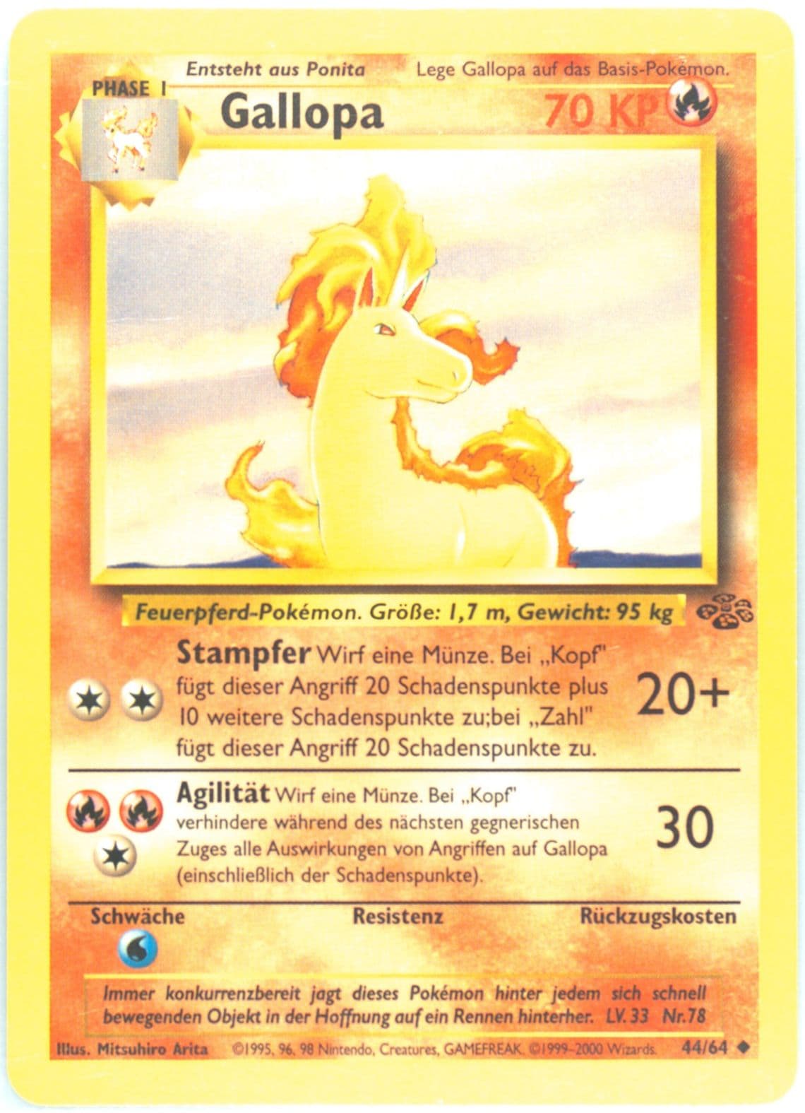Gallopa (44) 2000 Pokemon German Jungle