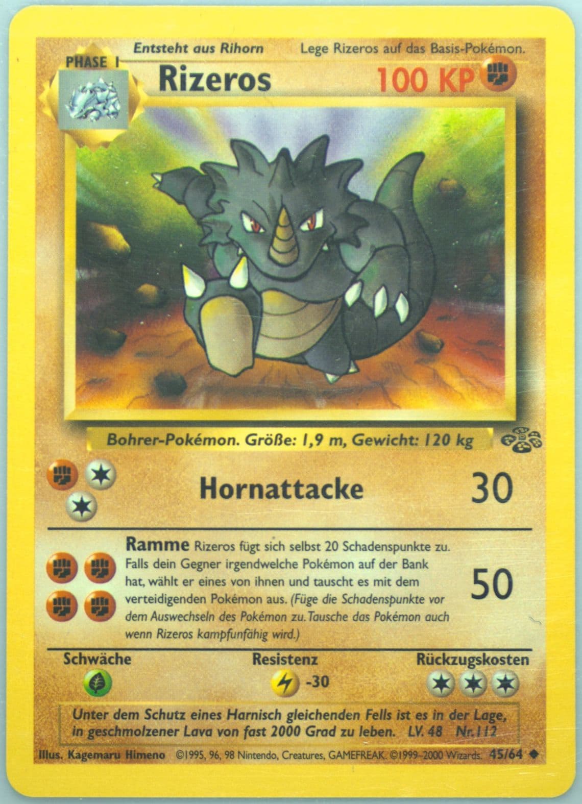 Rizeros (45) 2000 Pokemon German Jungle