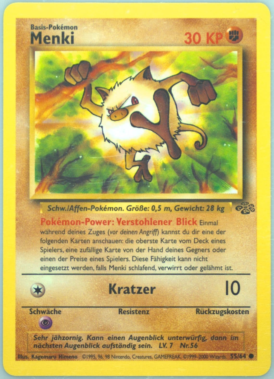 Menki (55) 2000 Pokemon German Jungle