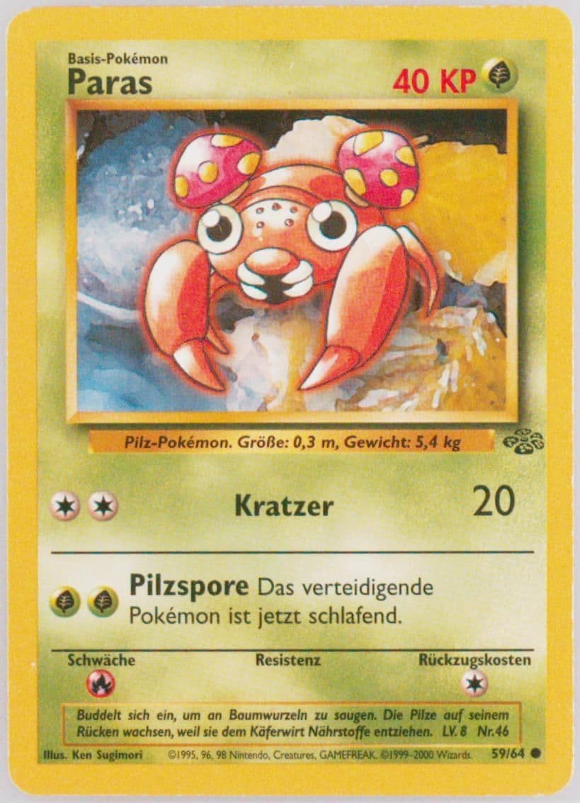 Paras (59) 2000 Pokemon German Jungle