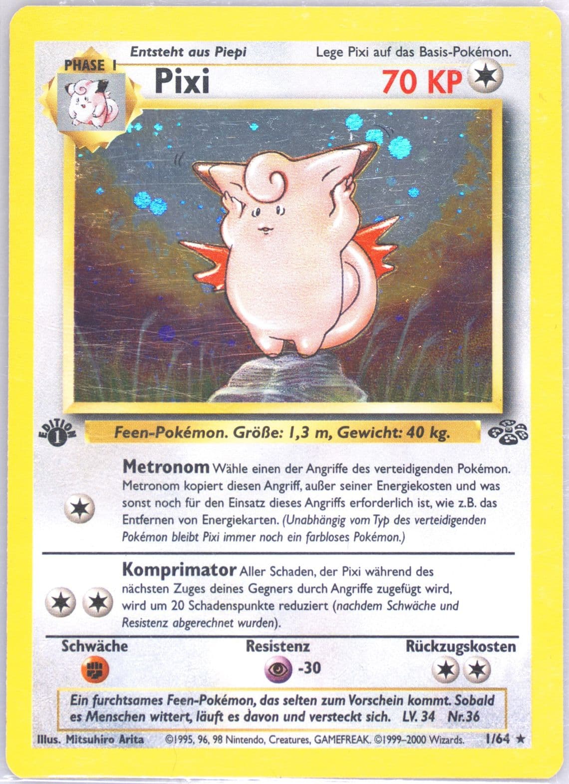 Pixi-Holo 1st Edition (1) 2000 Pokemon German Jungle