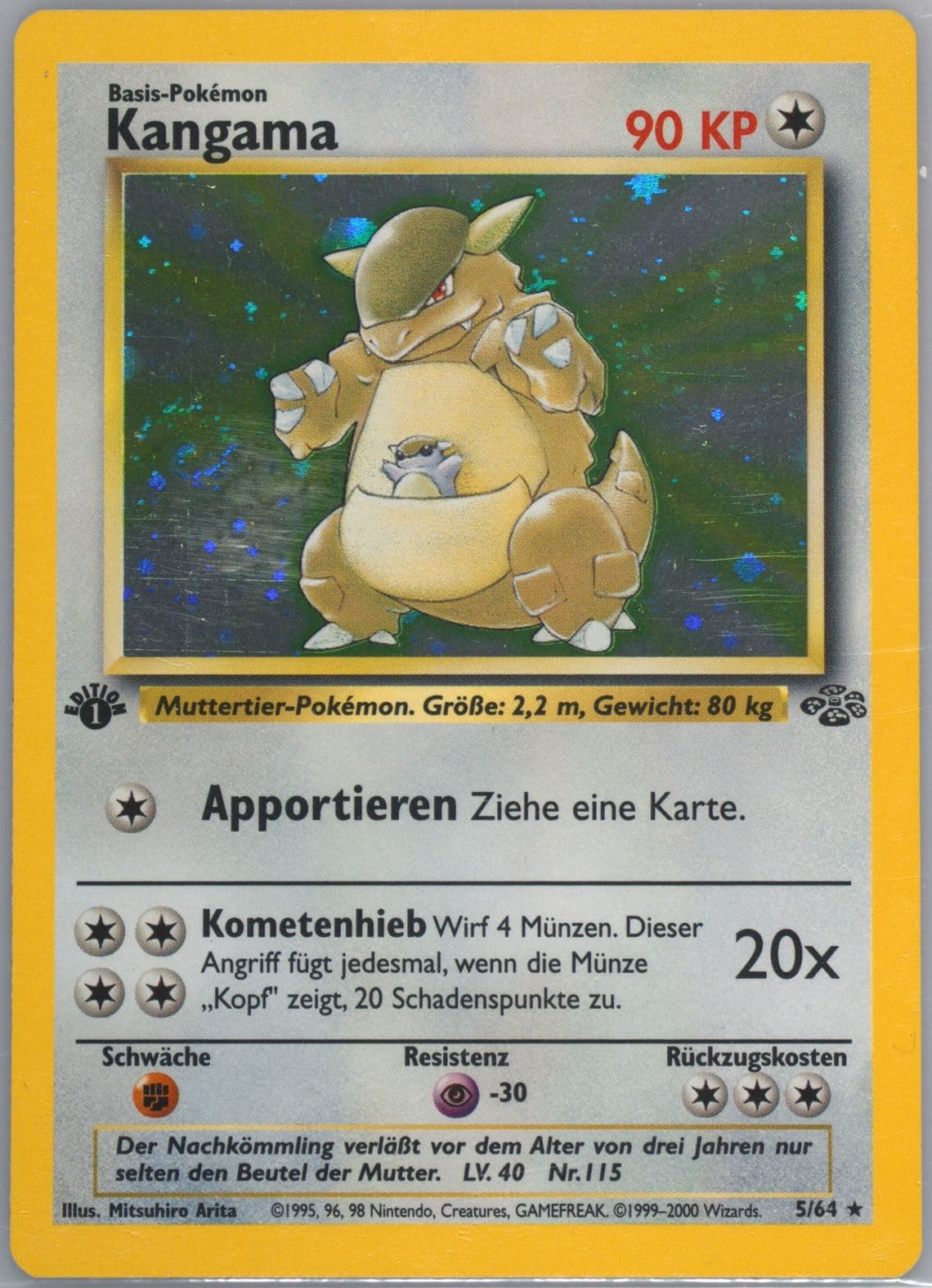 Kangama-Holo 1st Edition (5) 2000 Pokemon German Jungle