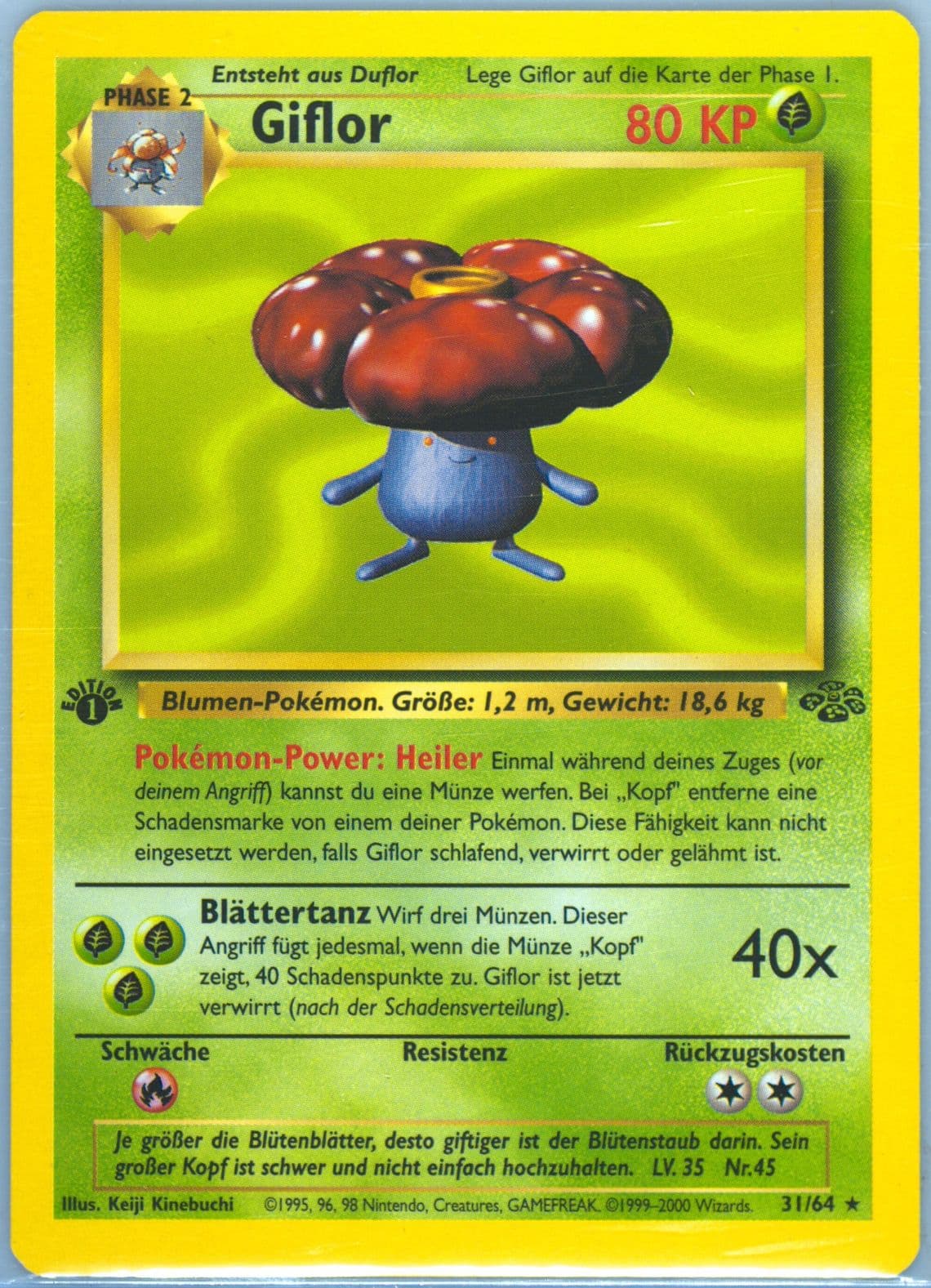 Giflor 1st Edition (31) 2000 Pokemon German Jungle