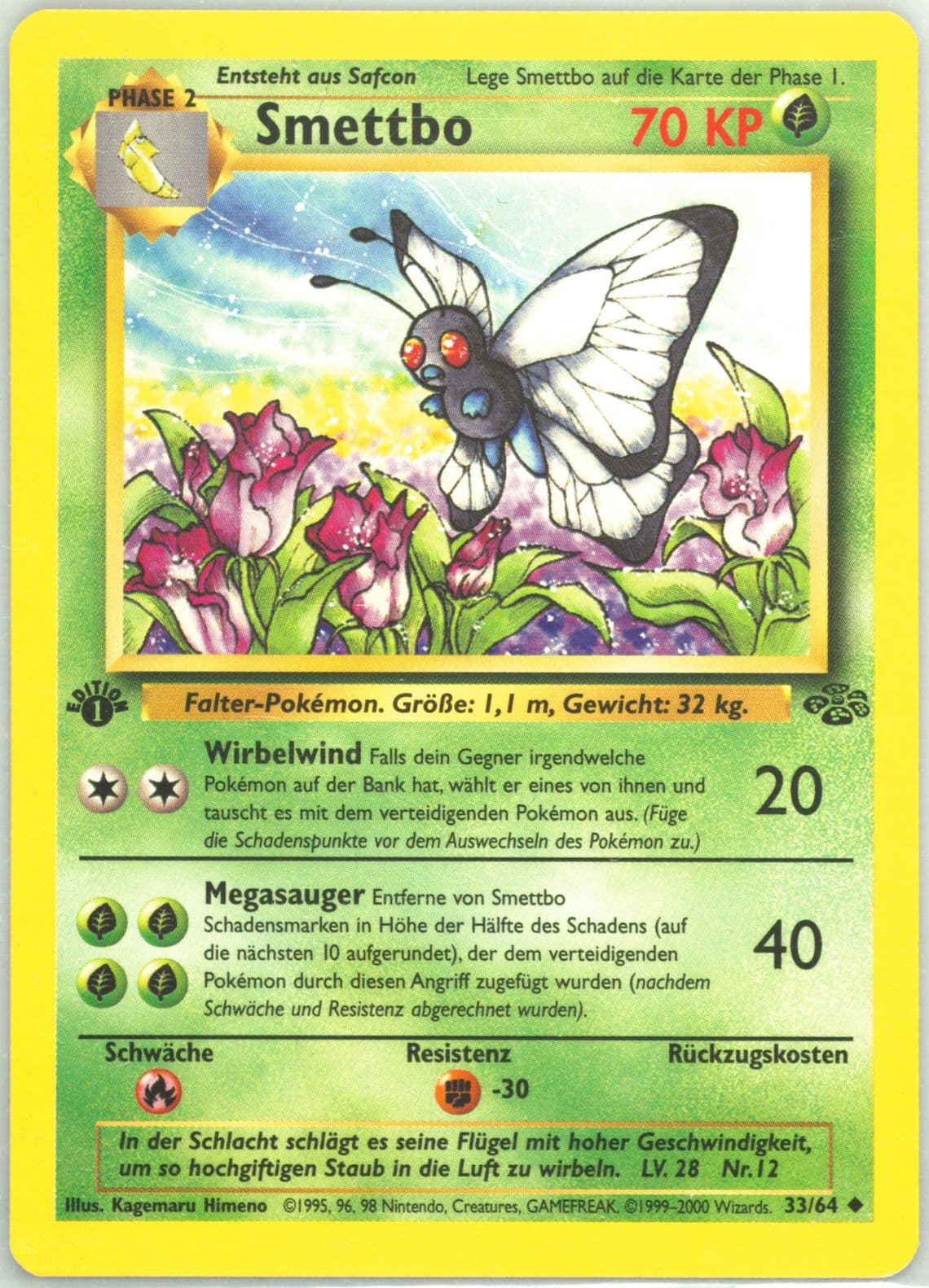 Smettbo 1st Edition (33) 2000 Pokemon German Jungle