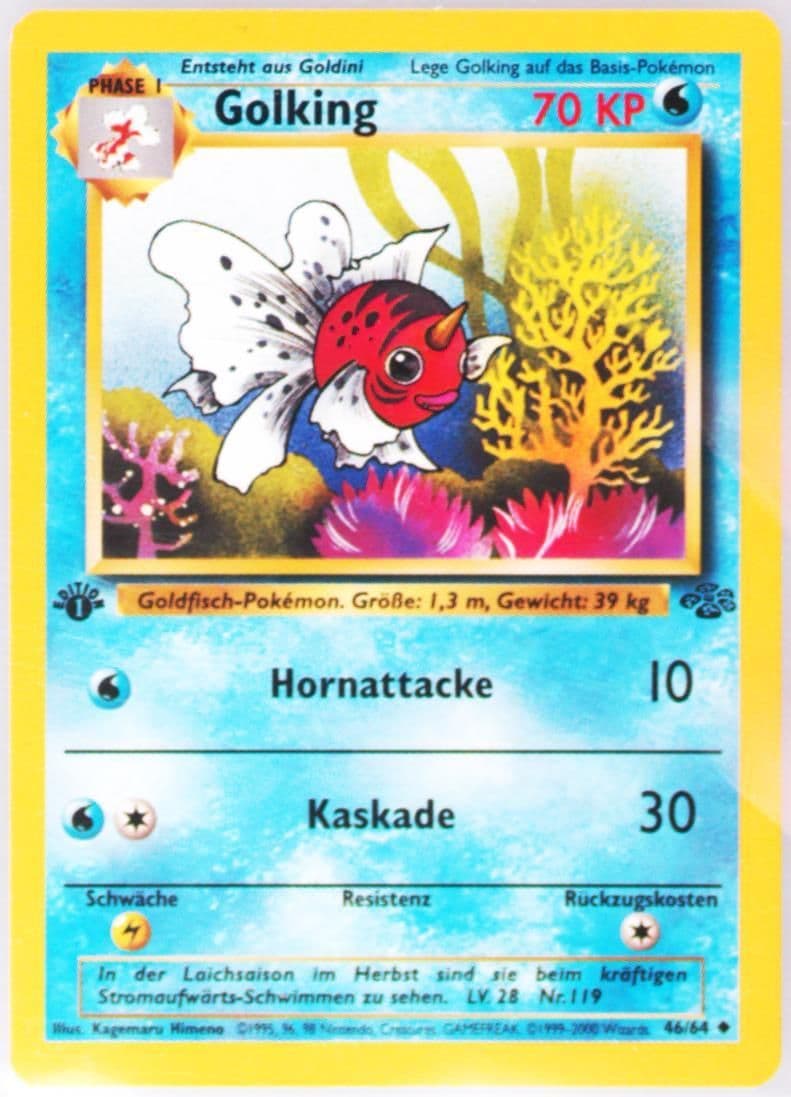 Golking 1st Edition (46) 2000 Pokemon German Jungle