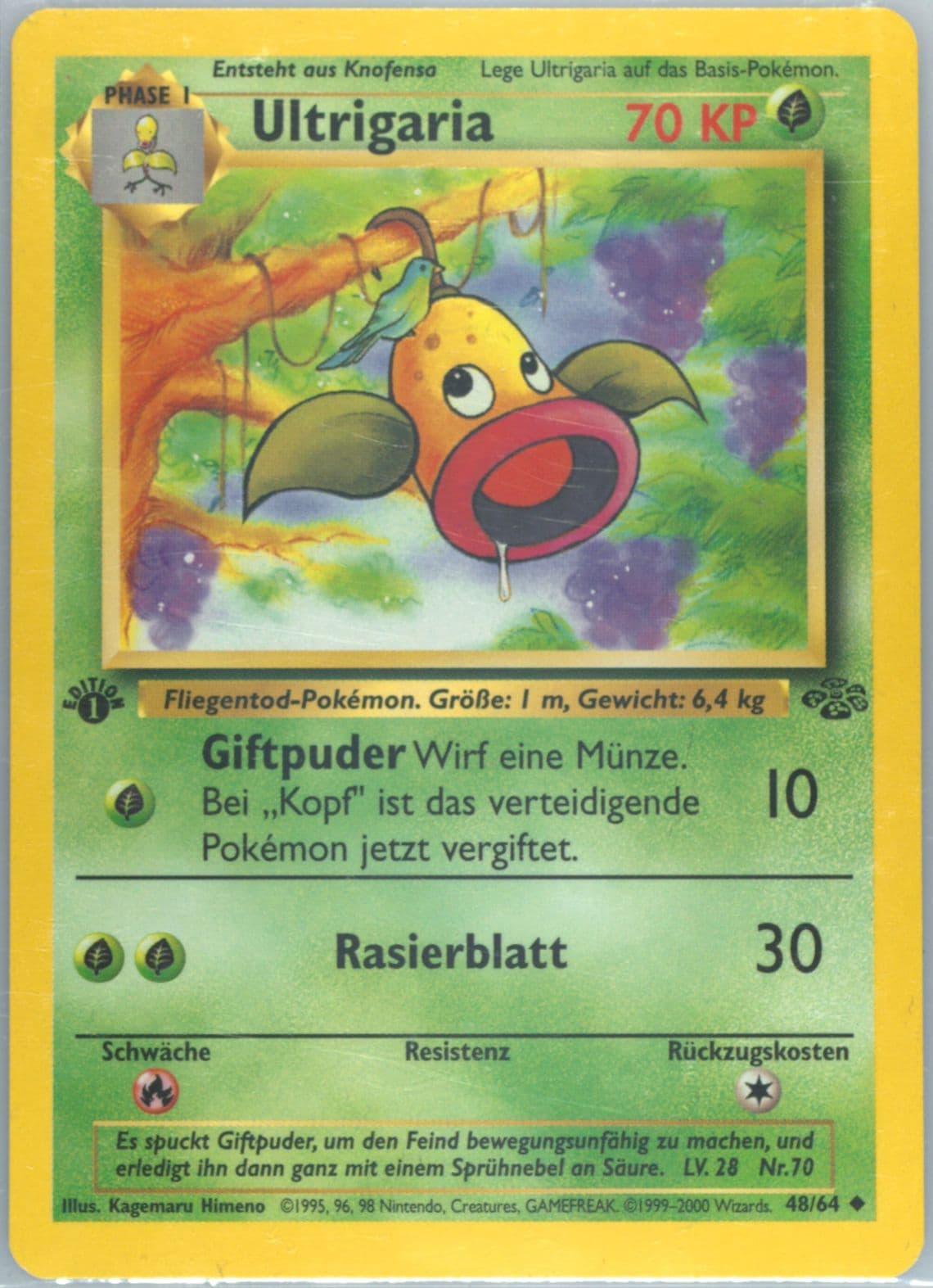 Ultrigaria 1st Edition (48) 2000 Pokemon German Jungle