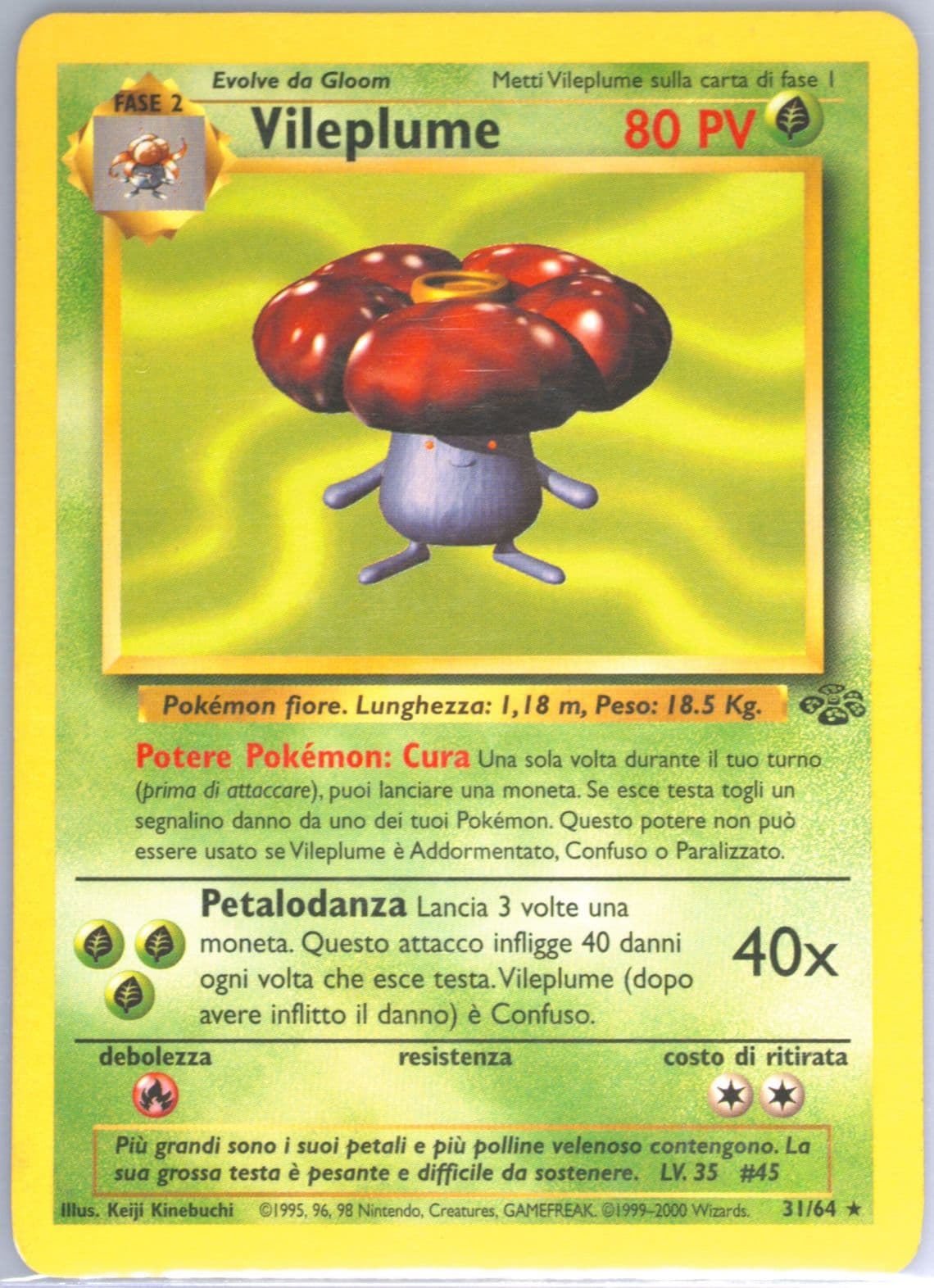 Vileplume (31) 2000 Pokemon Italian Jungle