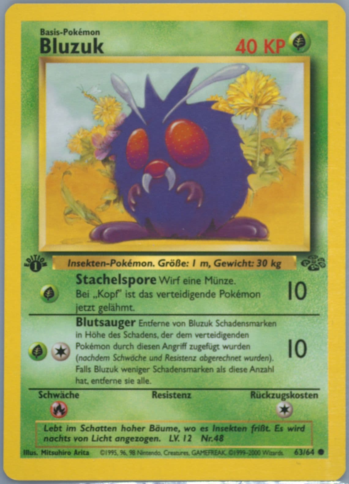 Bluzuk 1st Edition (63) 2000 Pokemon German Jungle
