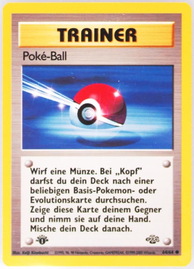 Pokeball 1st Edition (64) 2000 Pokemon German Jungle