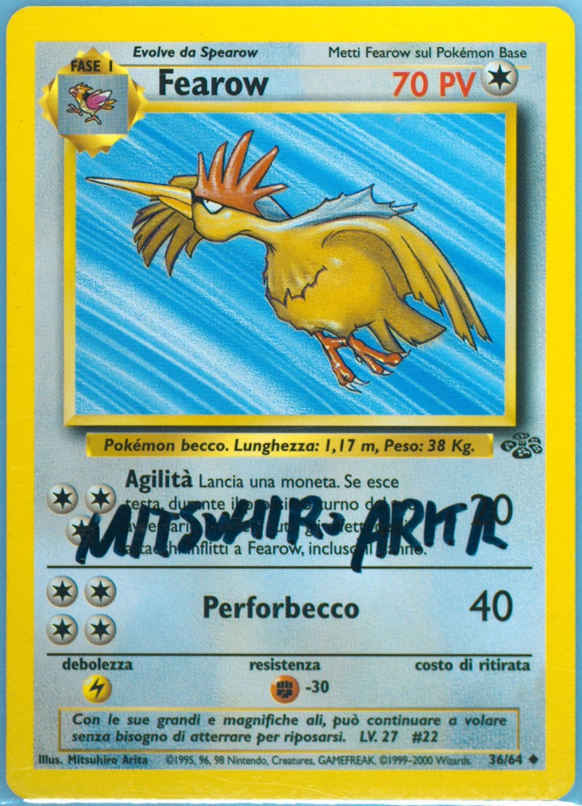 Fearow (36) 2000 Pokemon Italian Jungle