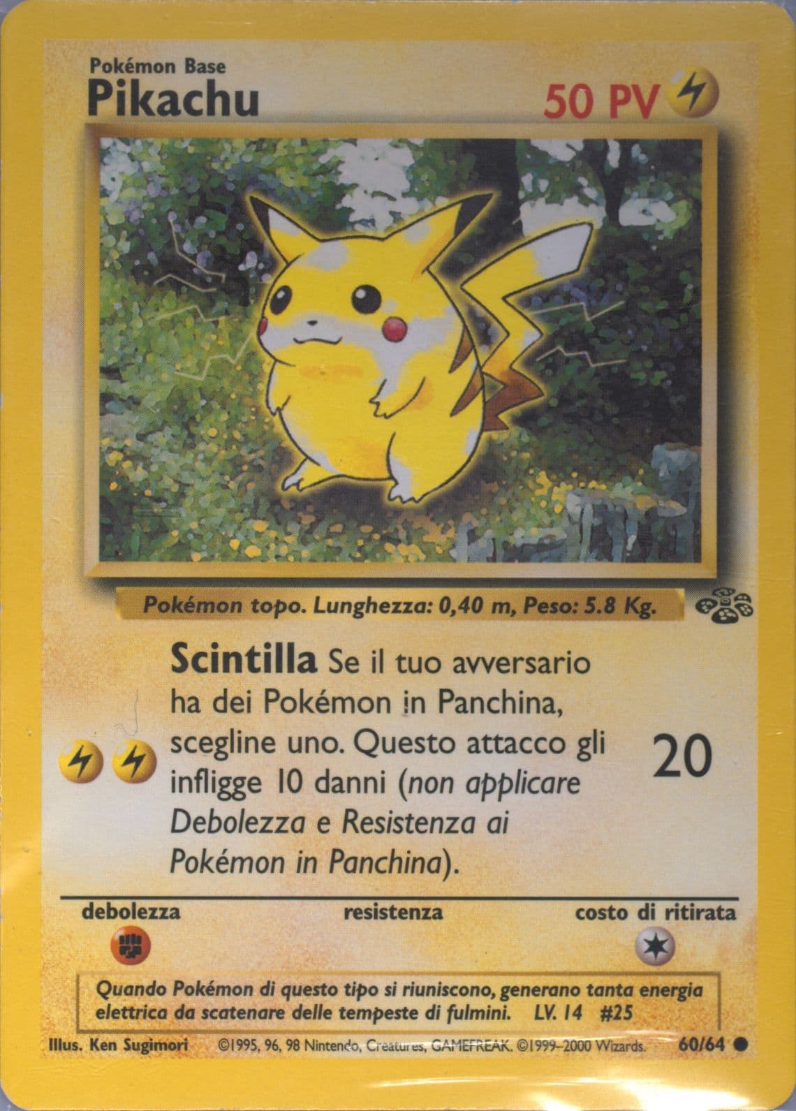 Pikachu (60) 2000 Pokemon Italian Jungle
