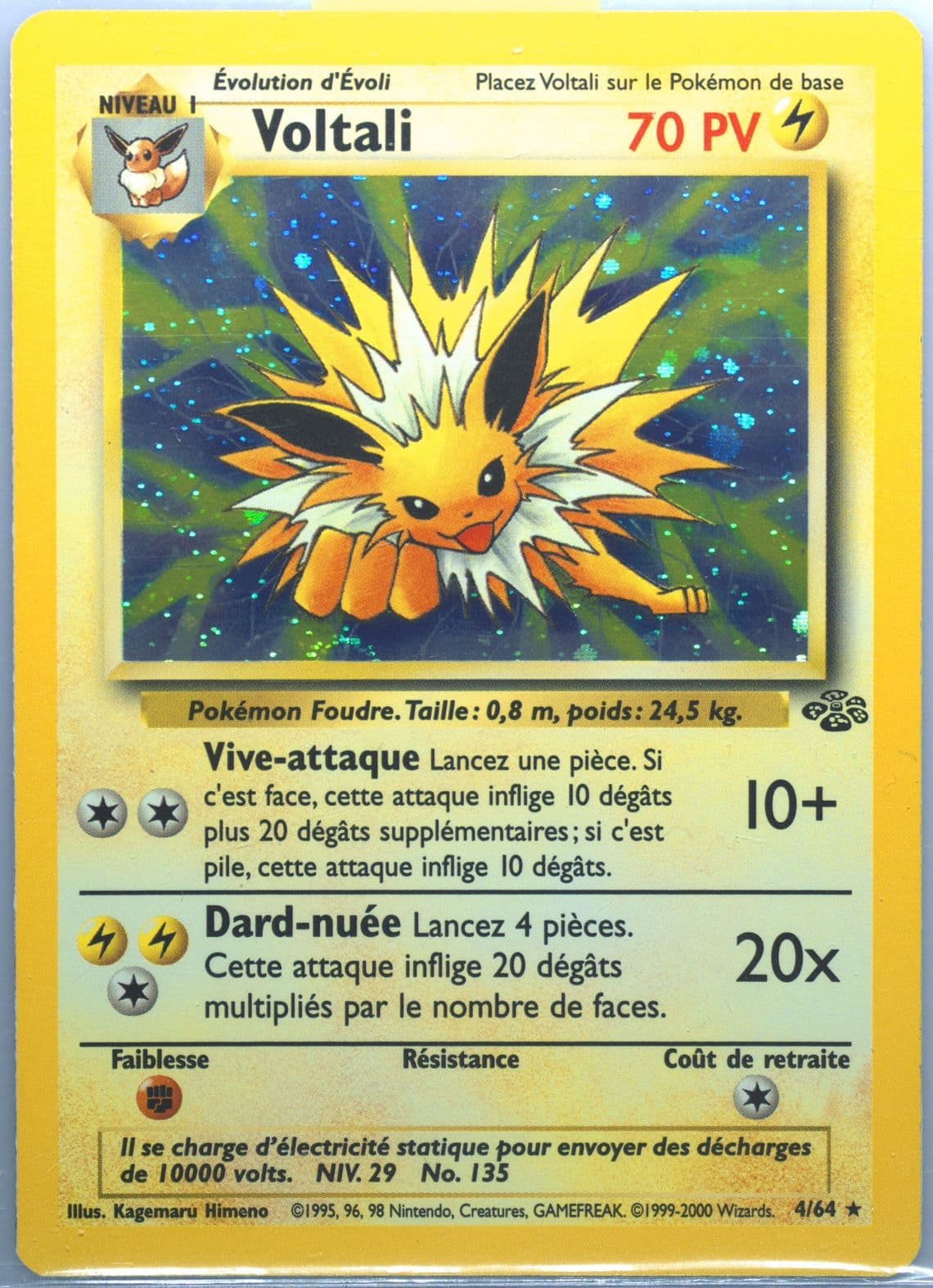 Voltali-Holo (4) 2000 Pokemon French Jungle
