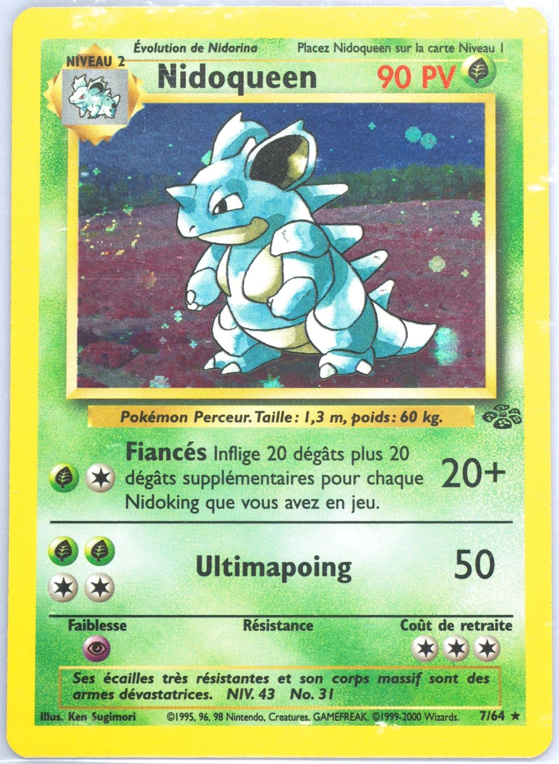 Nidoqueen-Holo (7) 2000 Pokemon French Jungle