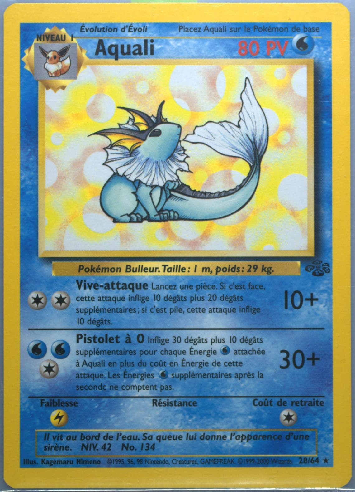 Aquali (28) 2000 Pokemon French Jungle