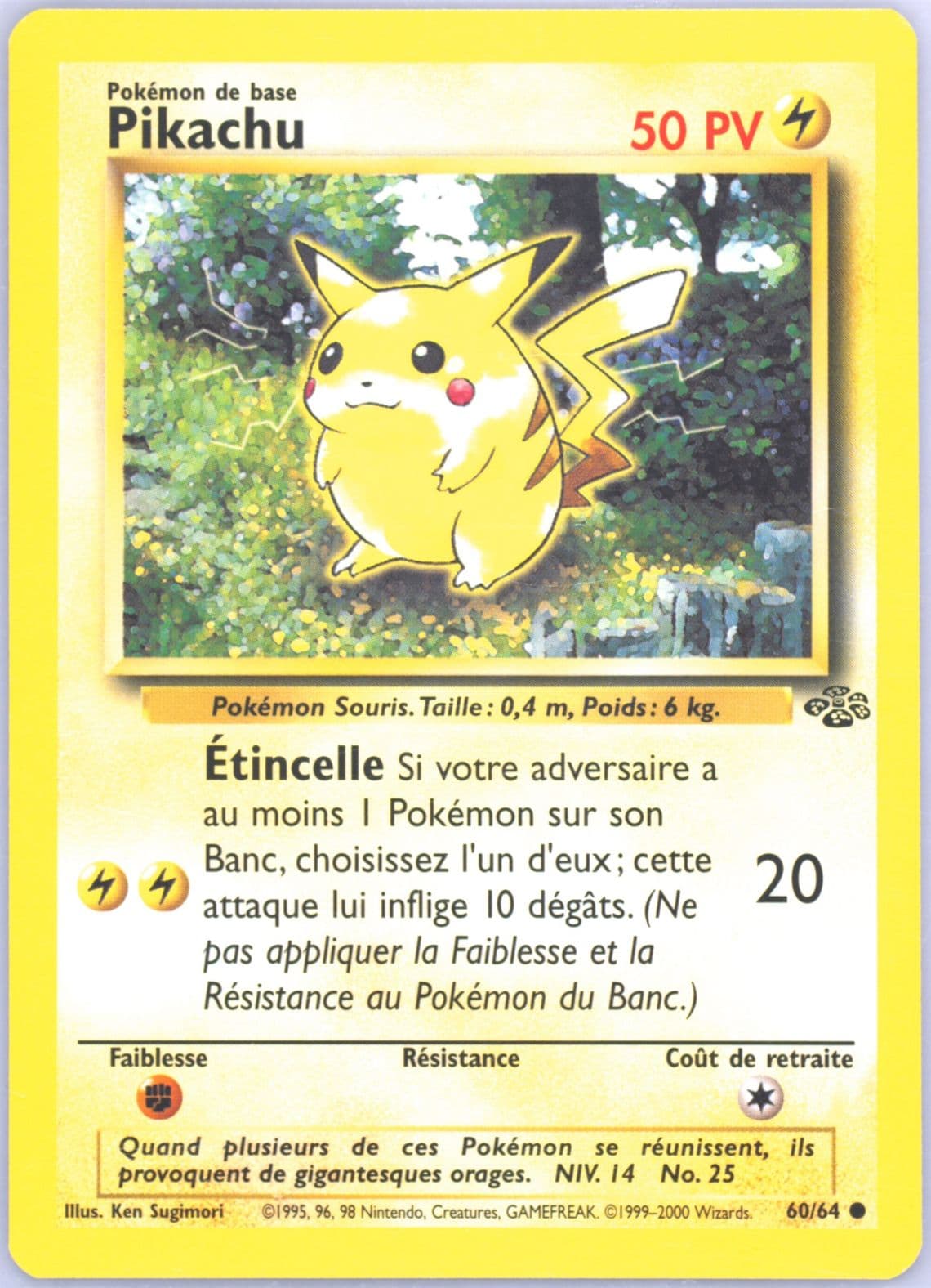 Pikachu (60) 2000 Pokemon French Jungle