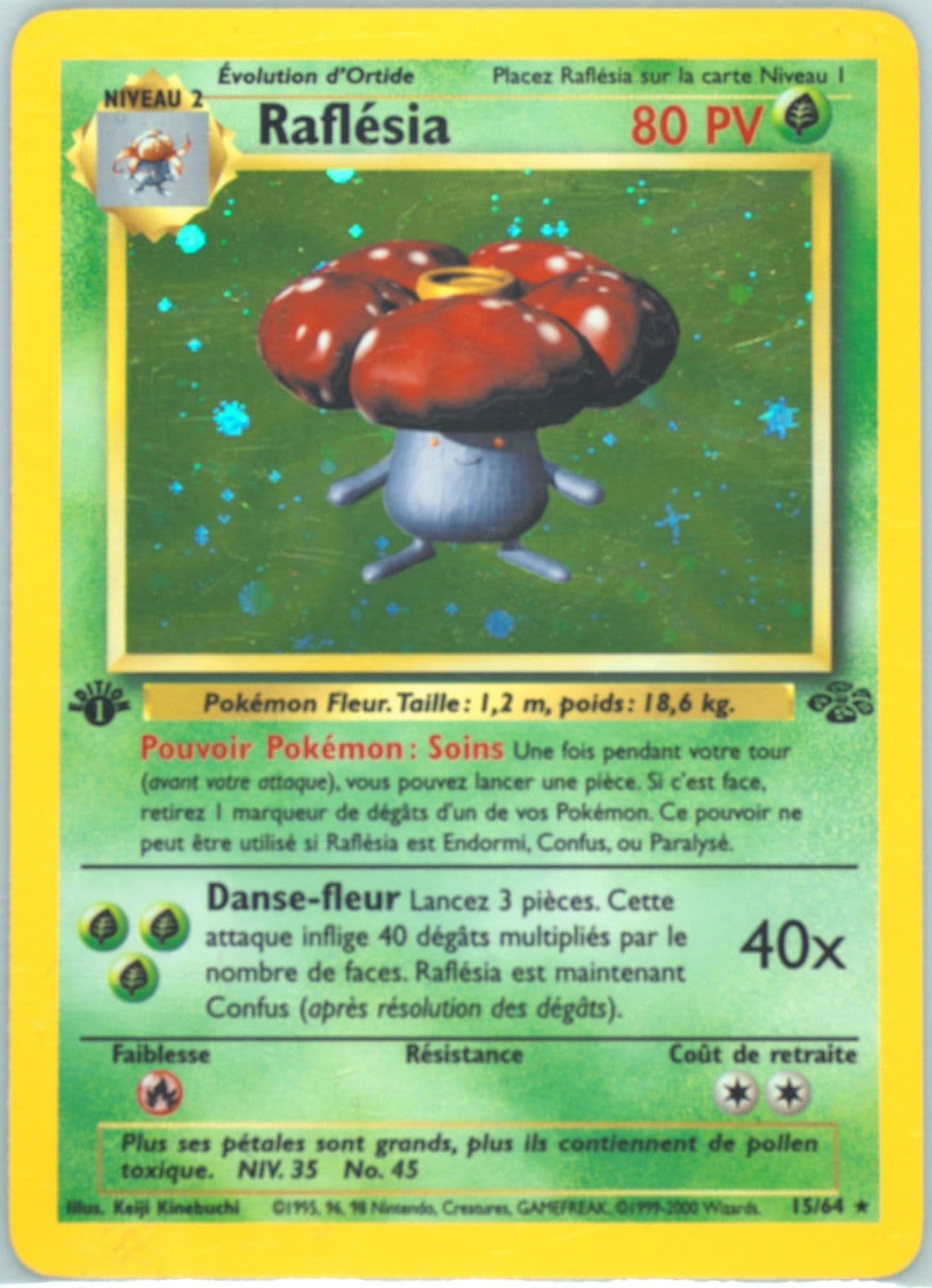 Raflesia-Holo 1st Edition (15) 2000 Pokemon French Jungle
