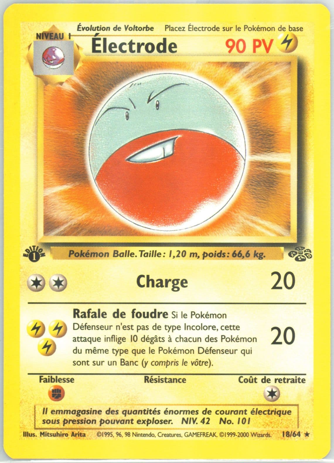 Electrode 1st Edition (18) 2000 Pokemon French Jungle