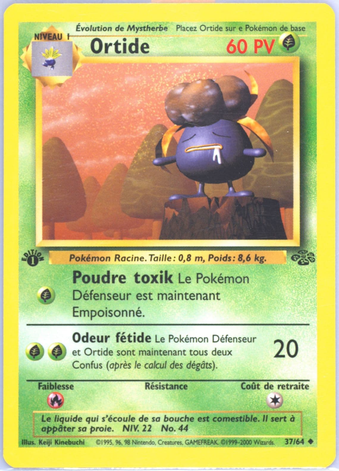 Ortide 1st Edition (37) 2000 Pokemon French Jungle