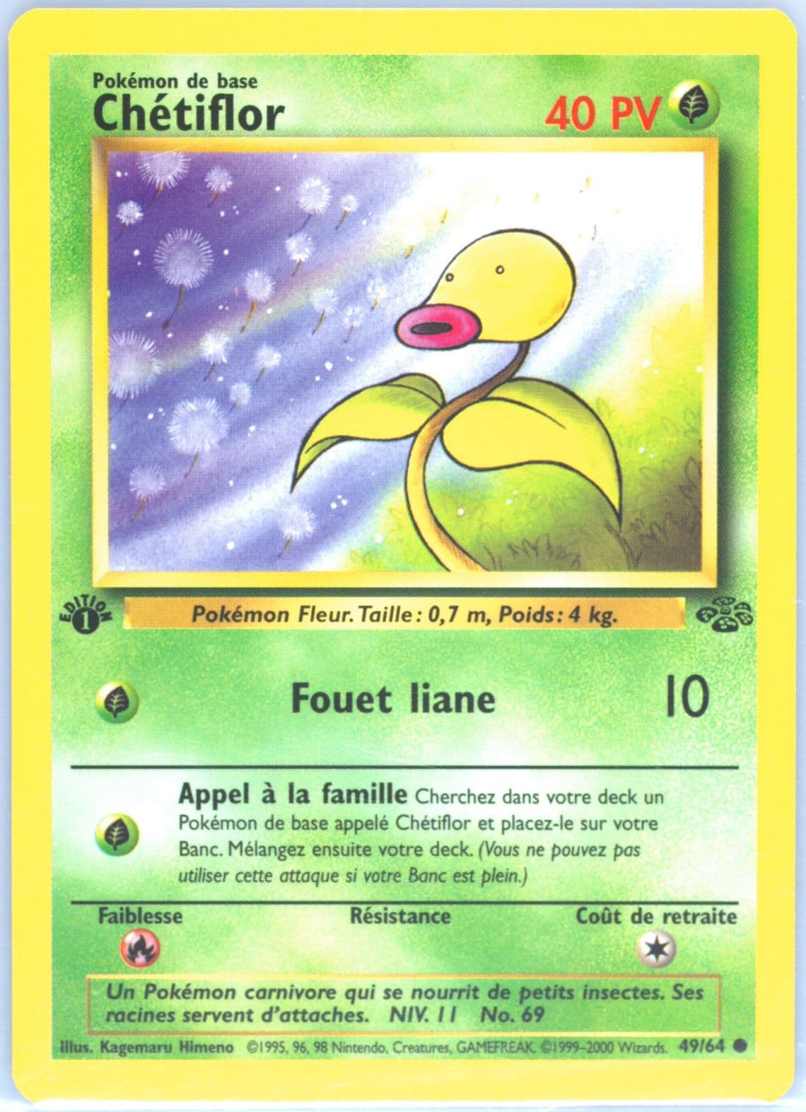 Chetiflor 1st Edition (49) 2000 Pokemon French Jungle