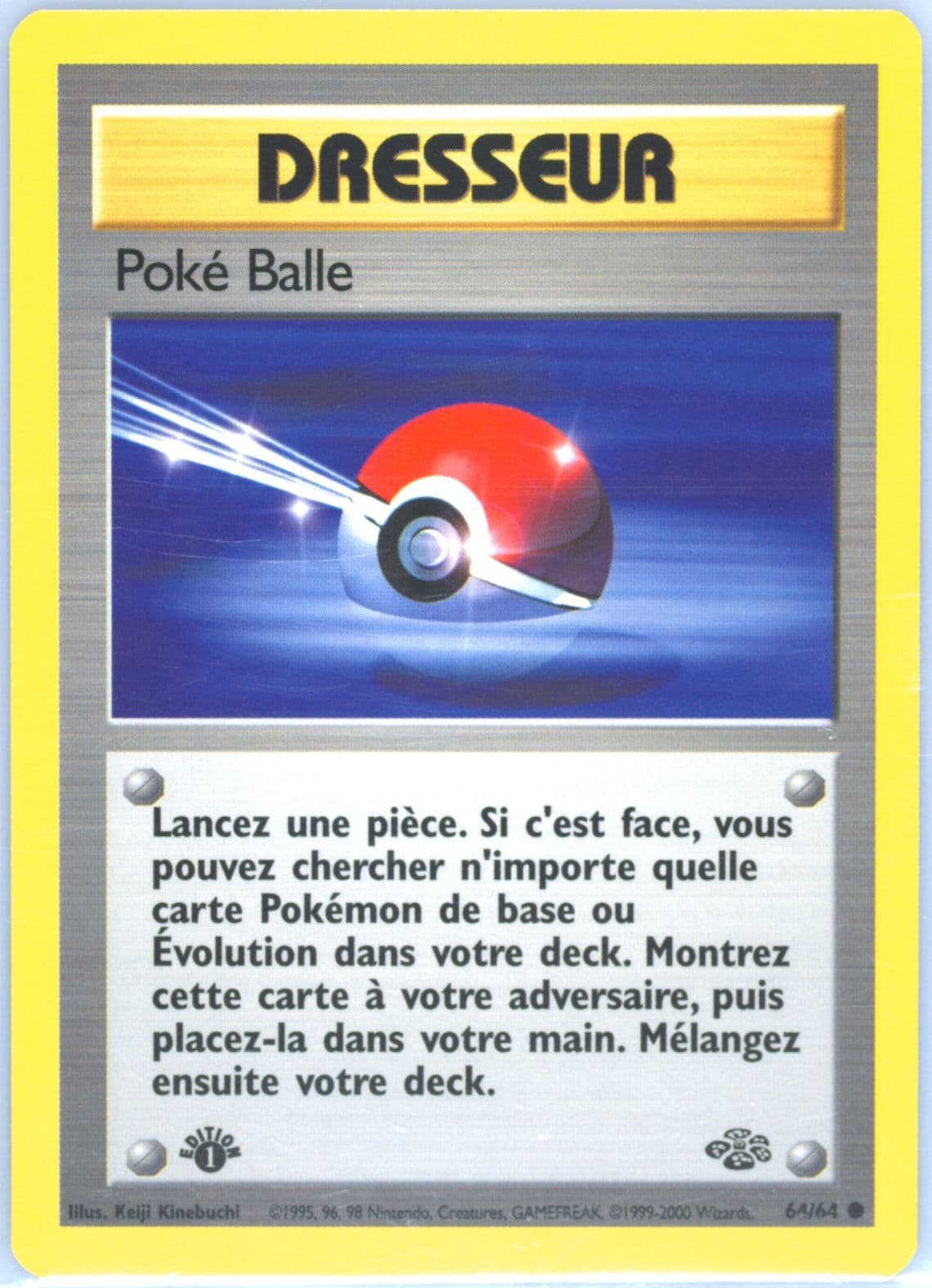 Poke Balle 1st Edition (64) 2000 Pokemon French Jungle