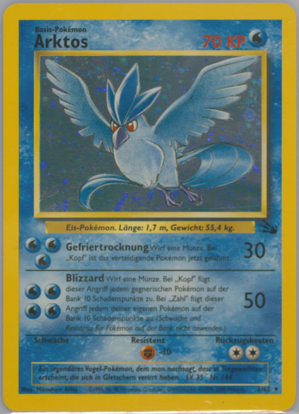 Arktos-Holo (2) 2000 Pokemon German Fossil