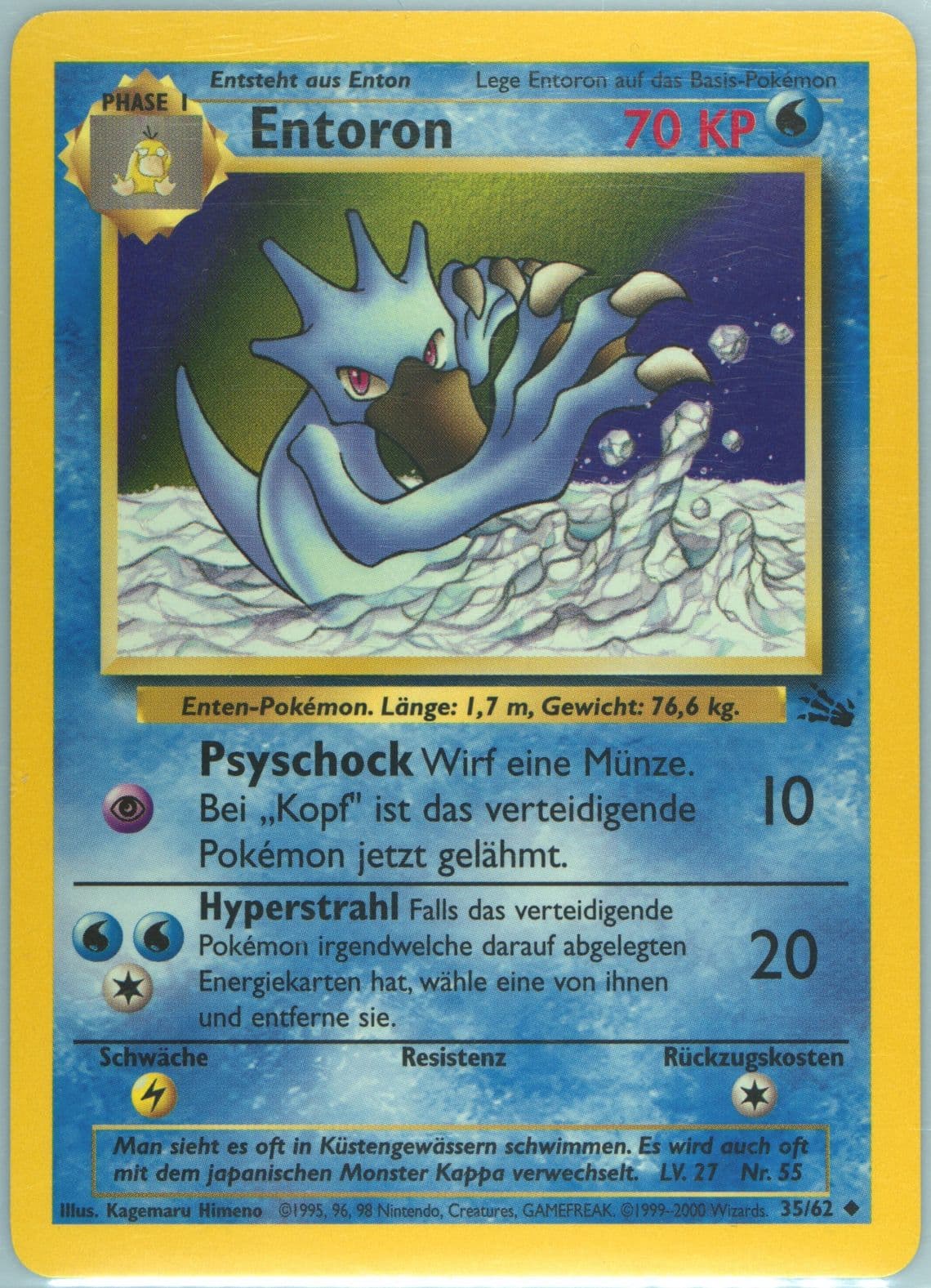 Entoron (35) 2000 Pokemon German Fossil
