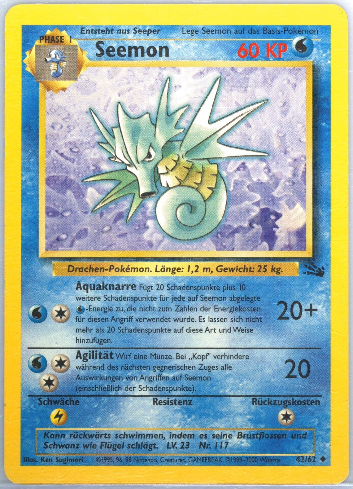 Seemon (42) 2000 Pokemon German Fossil