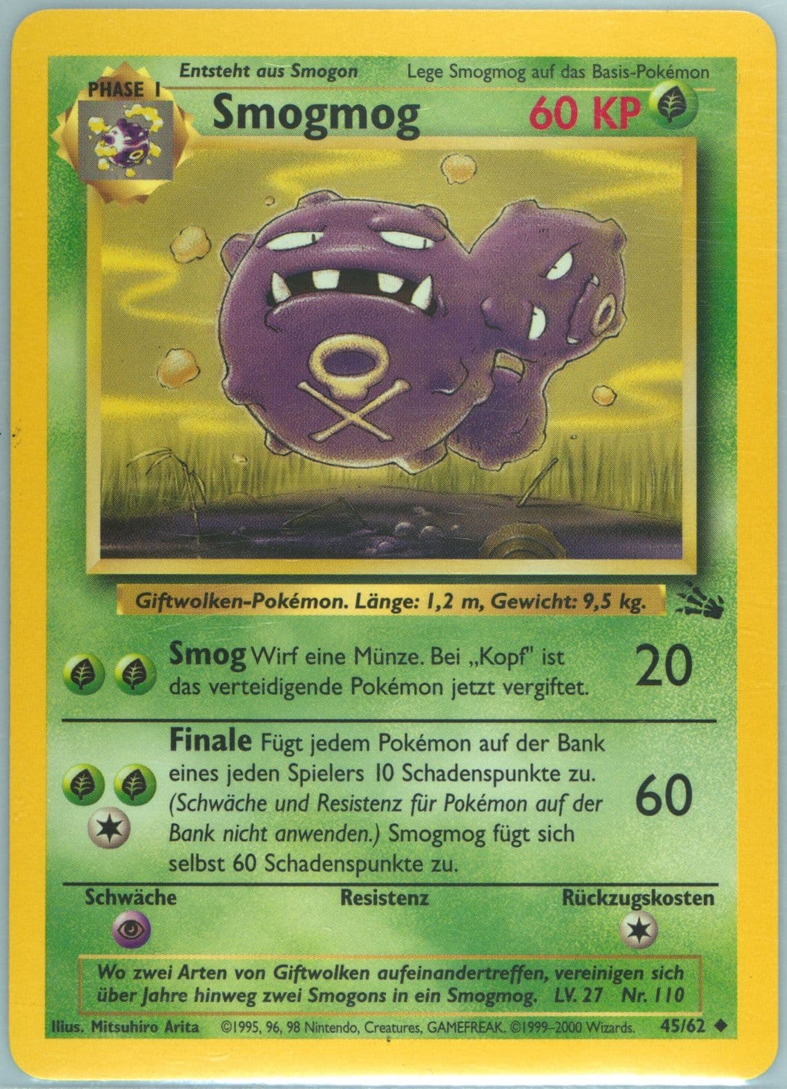 Smogmog (45) 2000 Pokemon German Fossil