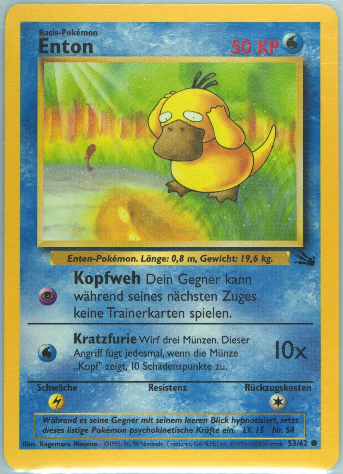 Enton (53) 2000 Pokemon German Fossil