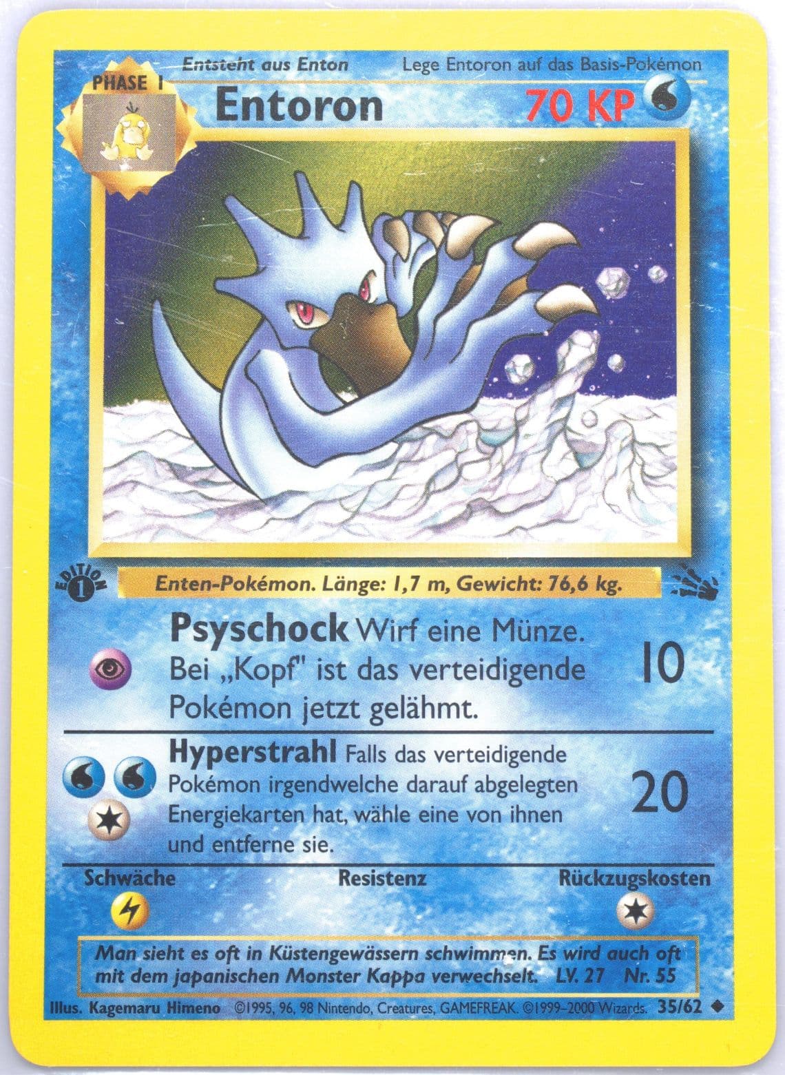 Entoron 1st Edition (35) 2000 Pokemon German Fossil