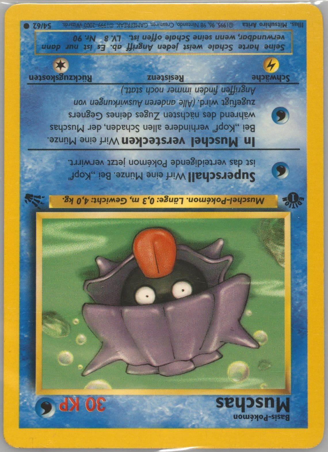 Muschas 1st Edition (54) 2000 Pokemon German Fossil