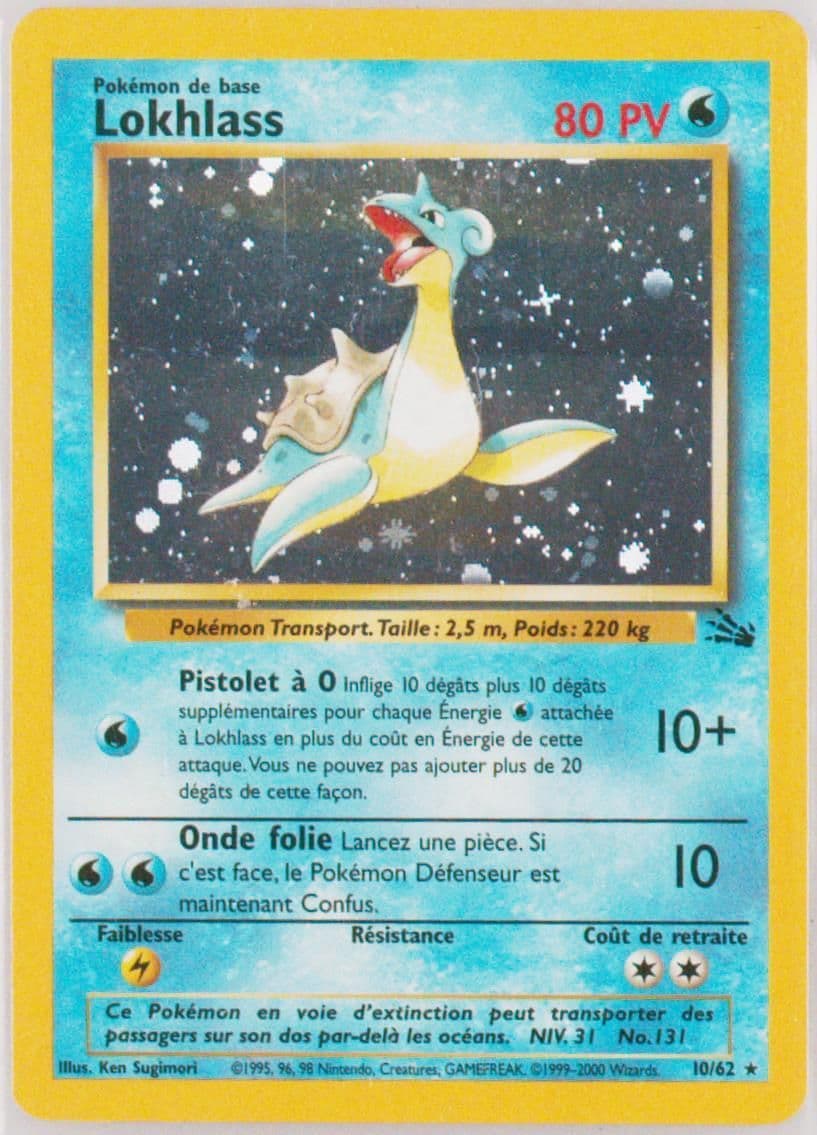 Lokhlass-Holo (10) 2000 Pokemon French Fossil