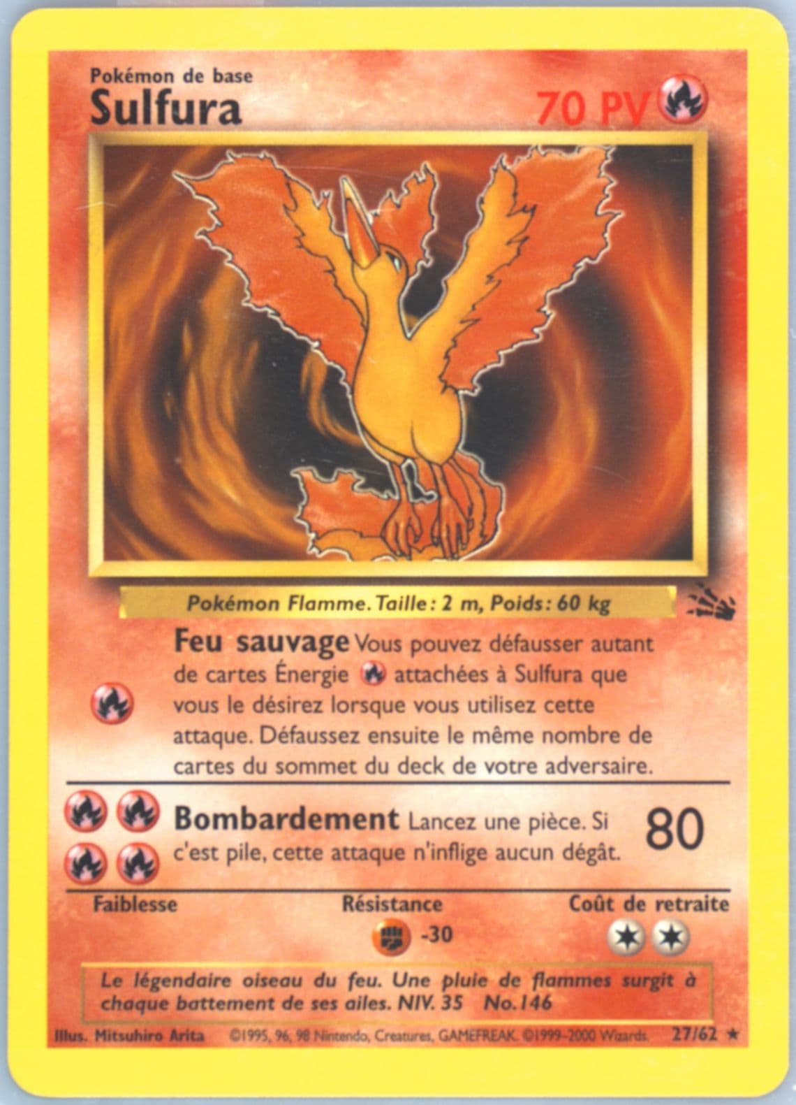 Sulfura (27) 2000 Pokemon French Fossil